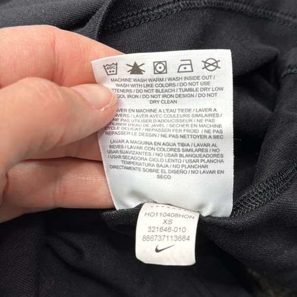 Nike Dri Fit Black 1/4 Zip Sweatshirt Size XS - Picture 8 of 8